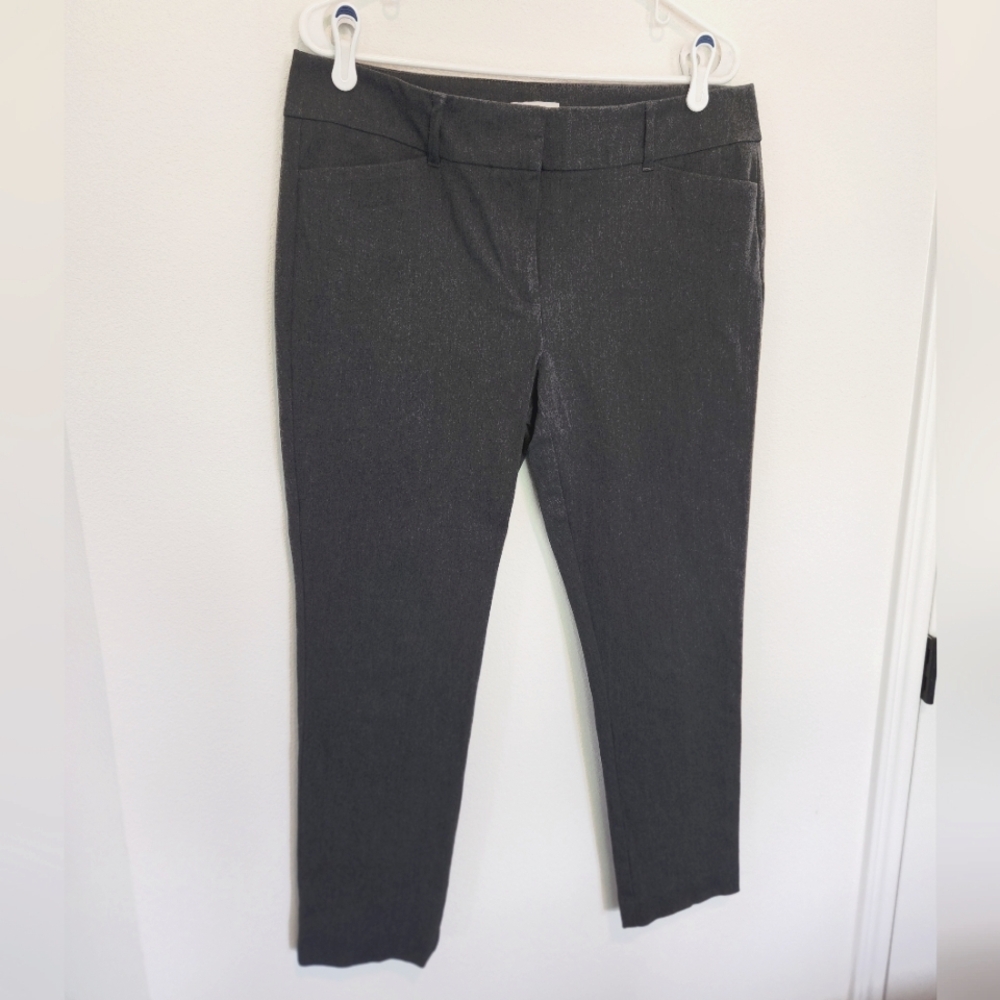 Grey Skinny Ankle Loft Dress Pant Size 12